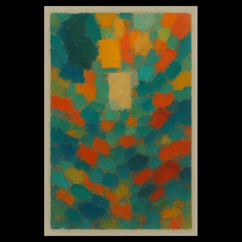 Jeu abstrait de couleurs sur toile