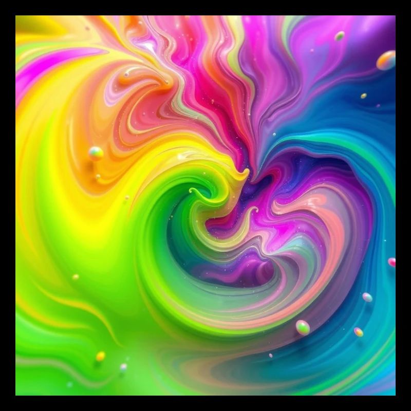 Tourbillon de couleurs Arc-en-ciel néon
