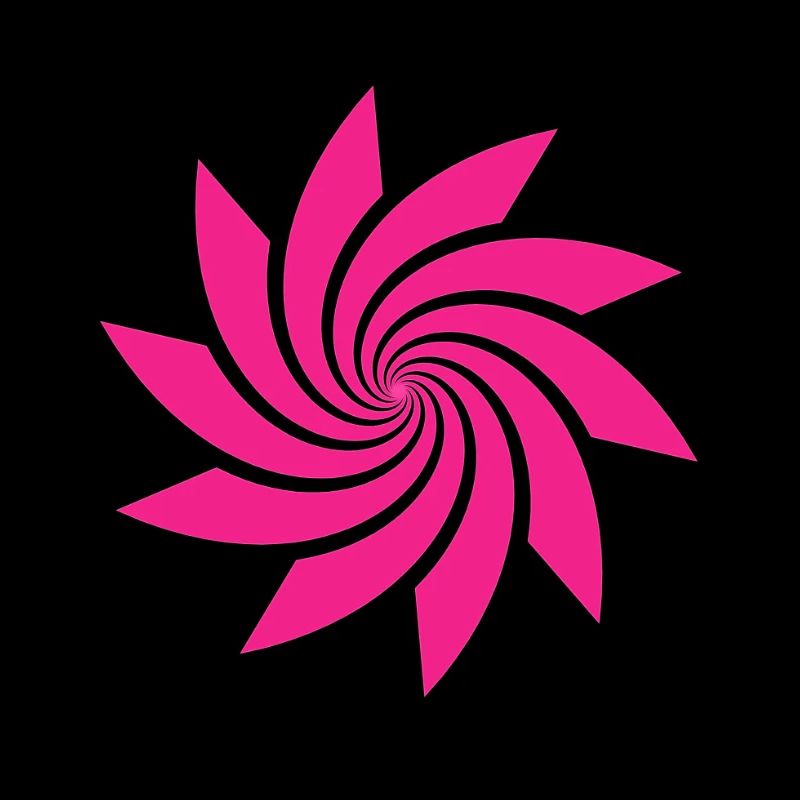 Moulin à vent en spirale rose