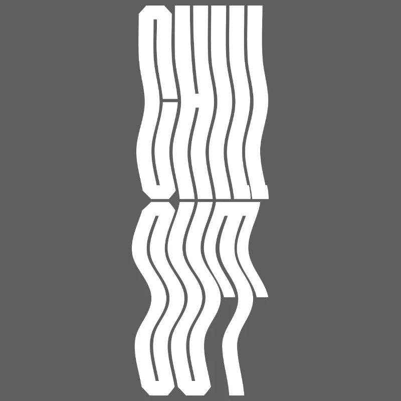 Conception du logo typographique ondulée Chill Out