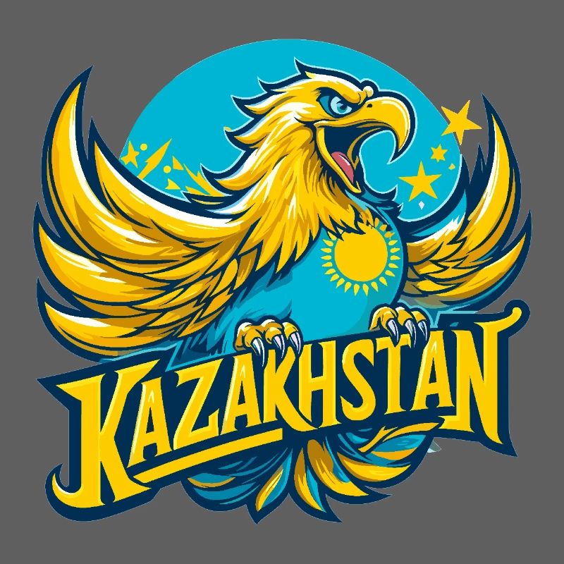 Kazakhstan aigle soleil drapeau drapeau cadeau
