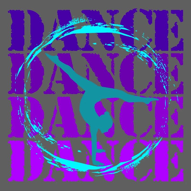 Acrobatic Dance in Vibrant Silhouette