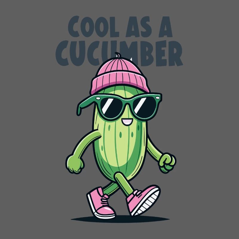 Cool comme un dessin animé de concombre