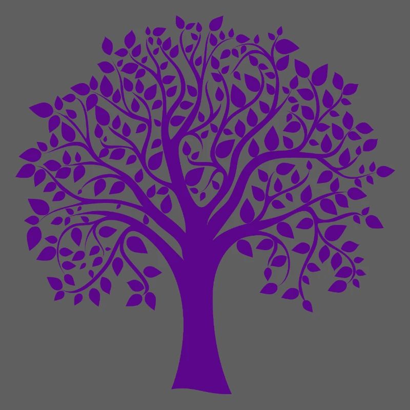 Silhouette de base à imprimé Jumbo Tree violet