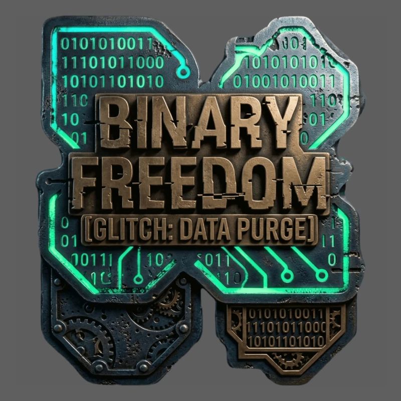 Binary Freedom Glitch Data Purge Sci-Fi