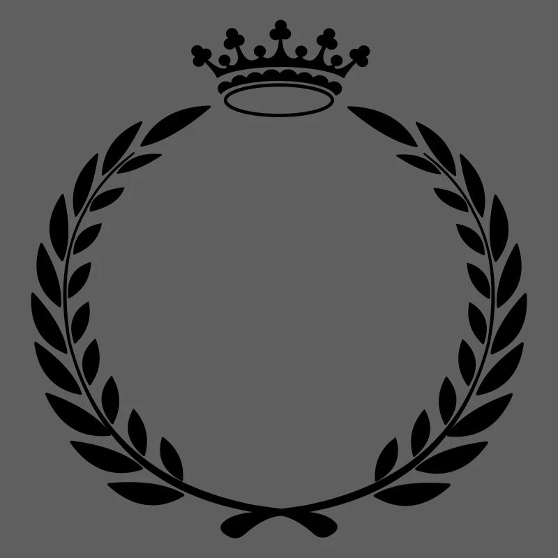 Couronne de laurier avec couronne