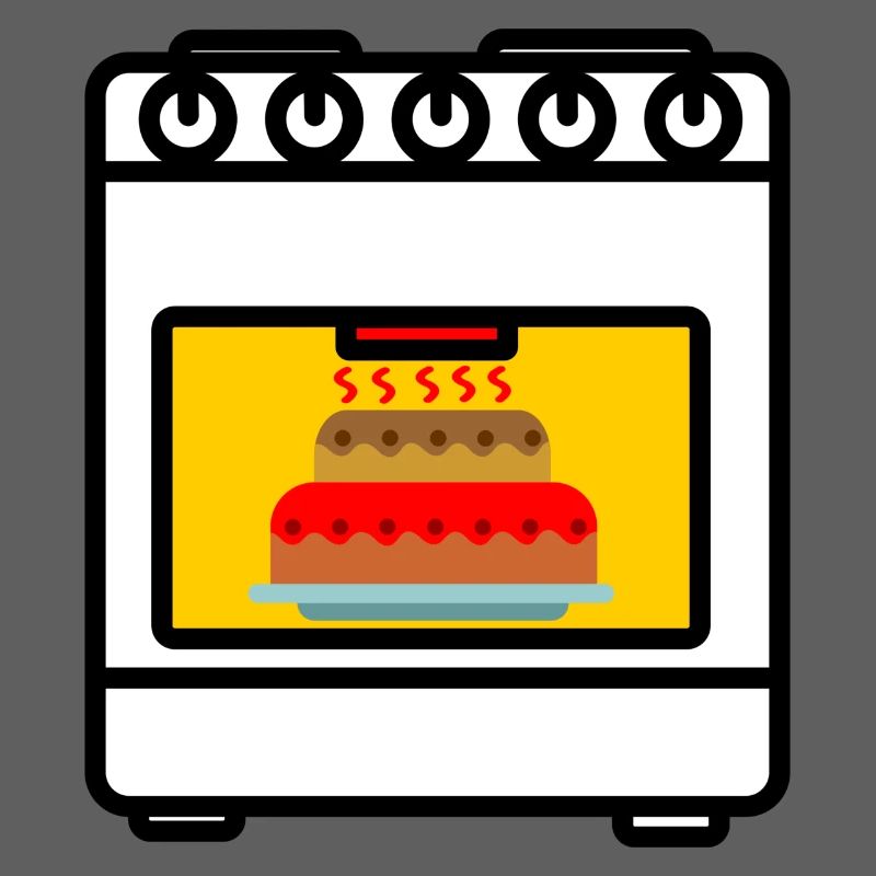 Four avec gâteau
