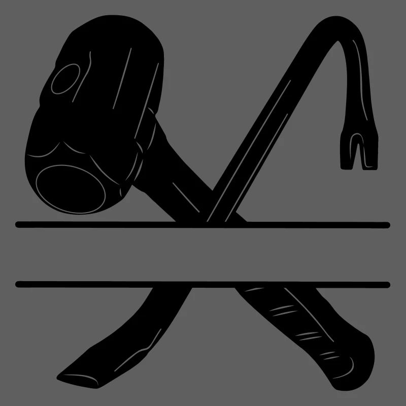 Marteau croisé et monogramme