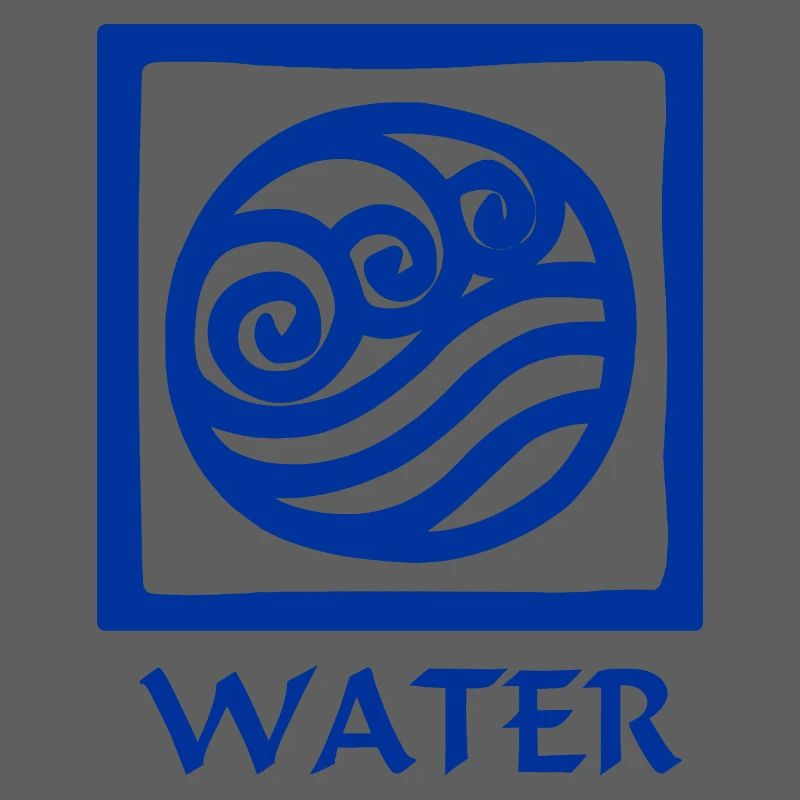 Symbole de l’eau avec texte eau