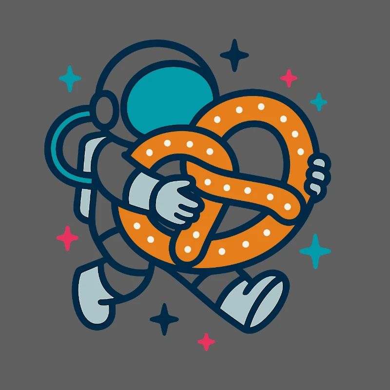 Astronaute avec bretzel