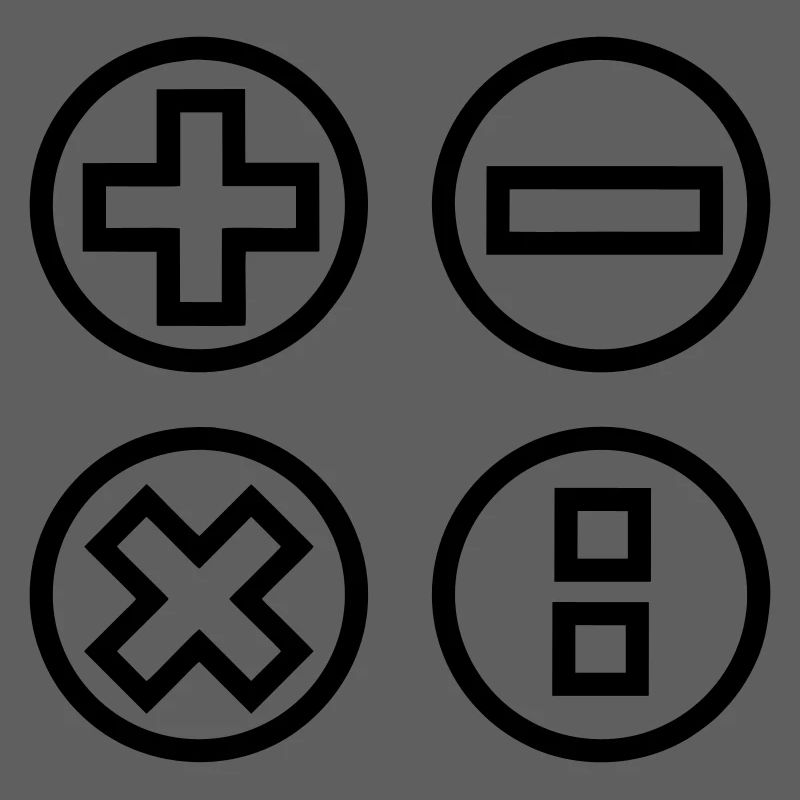Logo mit vier Emblemen berechnen Schattenbild