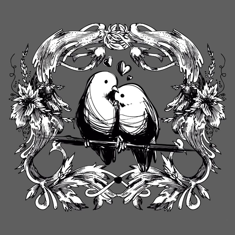 Inséparables / amour / relation / oiseaux / oiseau