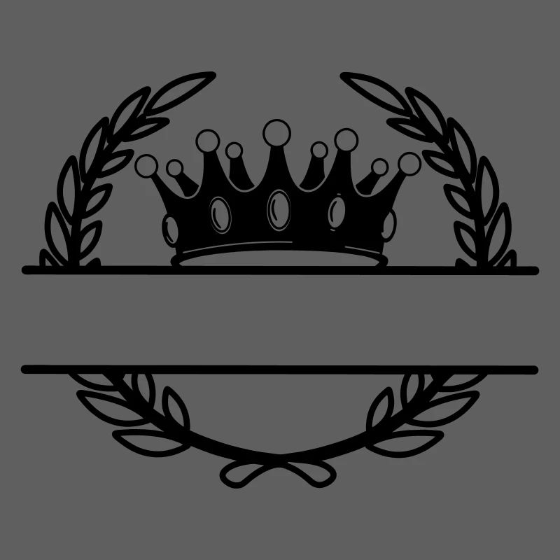 Lorbeerkranz mit Krone