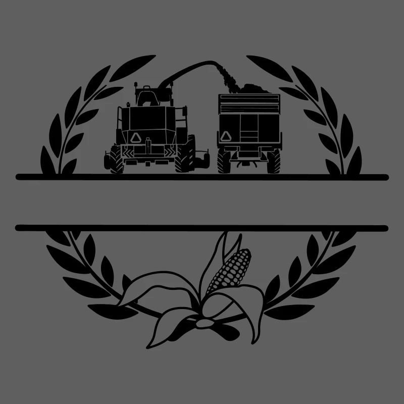 Corn Chopper in laurel wreath