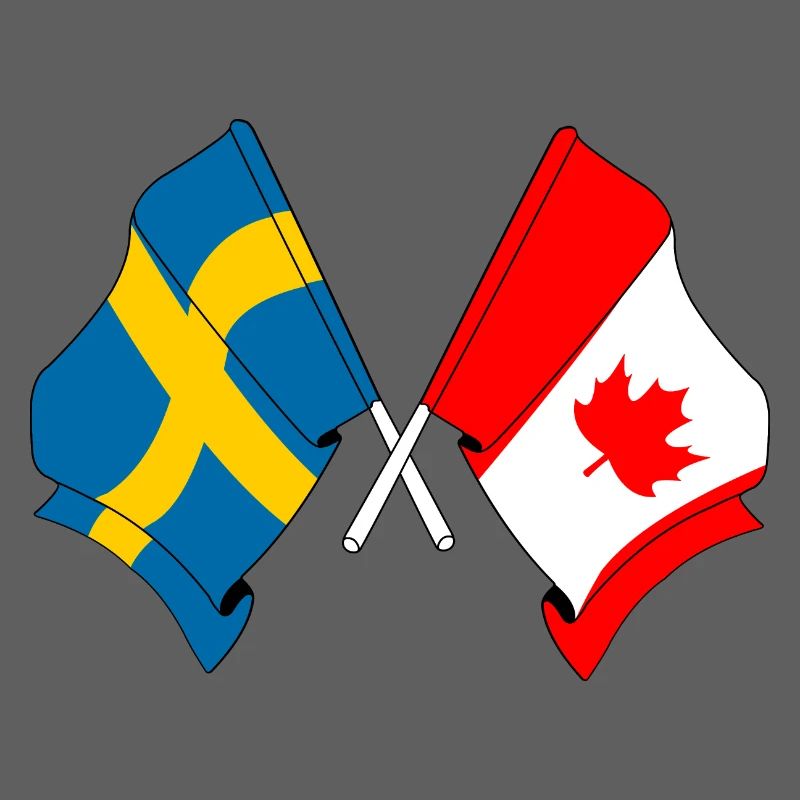 Drapeau de la Suède, drapeau du Canada