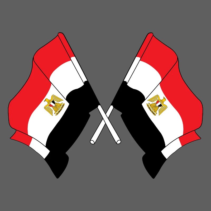 Deux drapeaux Egypte