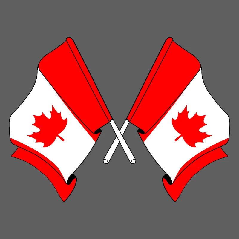 Drapeaux du Canada croisés