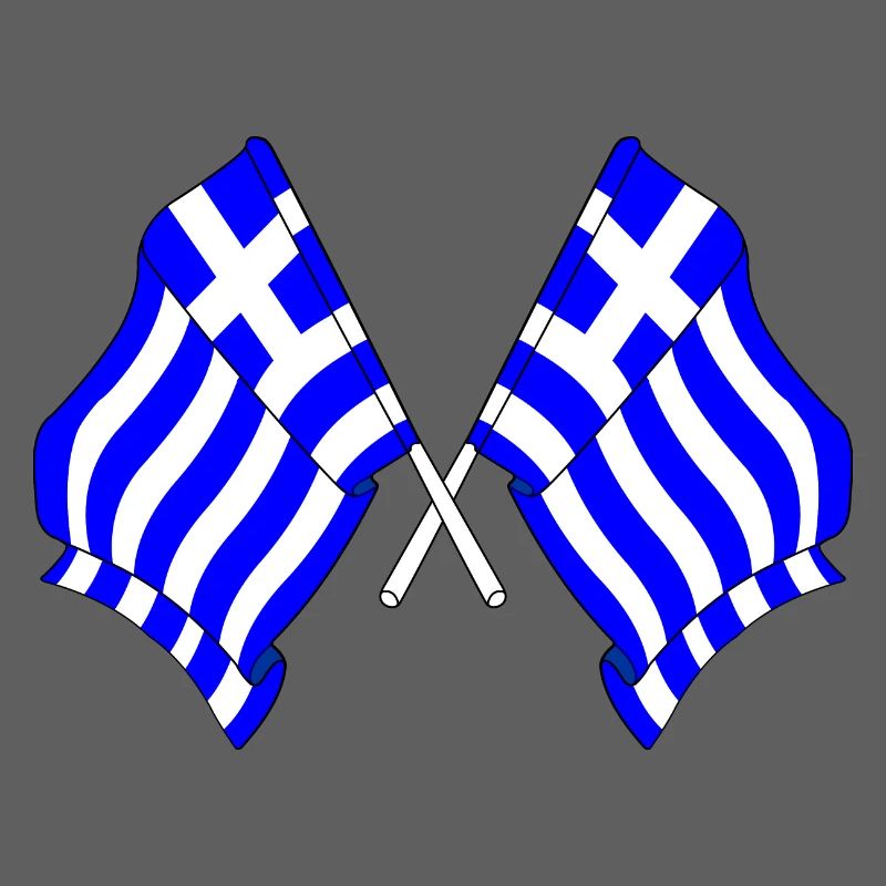 Deux drapeaux de la Grèce