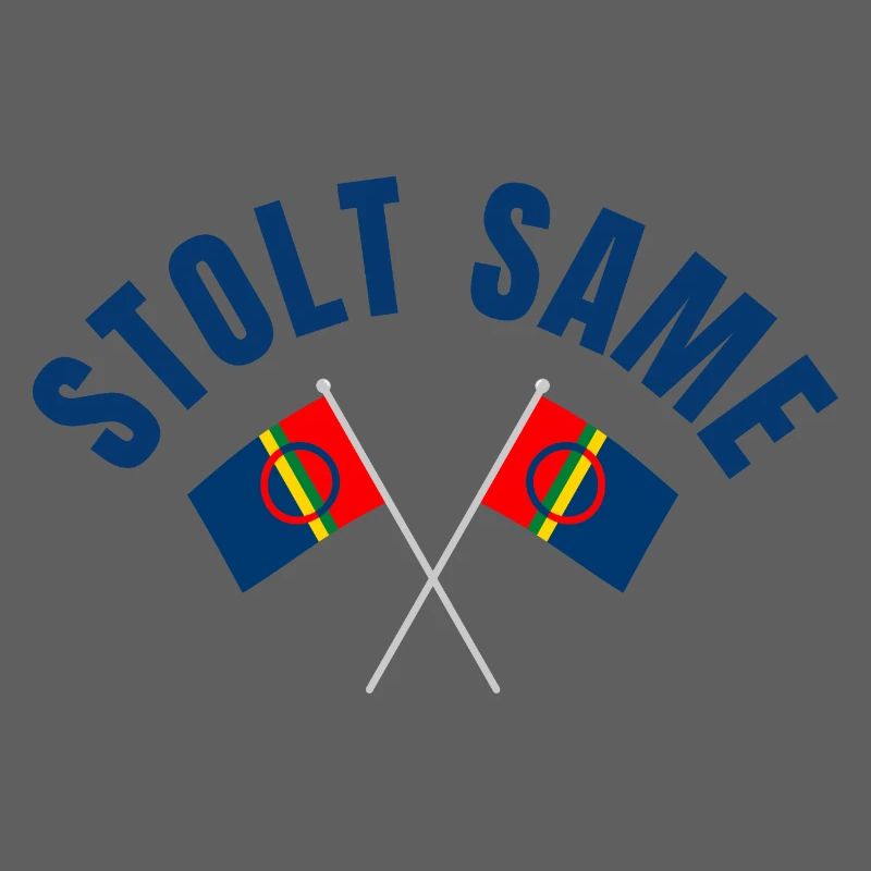 Proud Sami – Drapeaux croisés