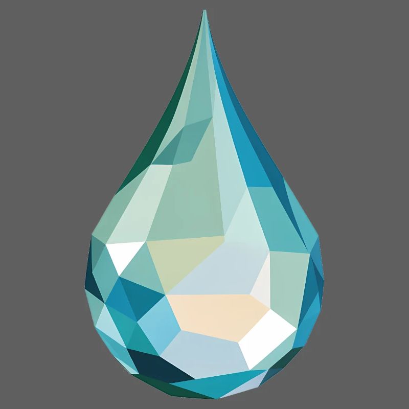 Goutte d’eau - Logo Low Poly cool
