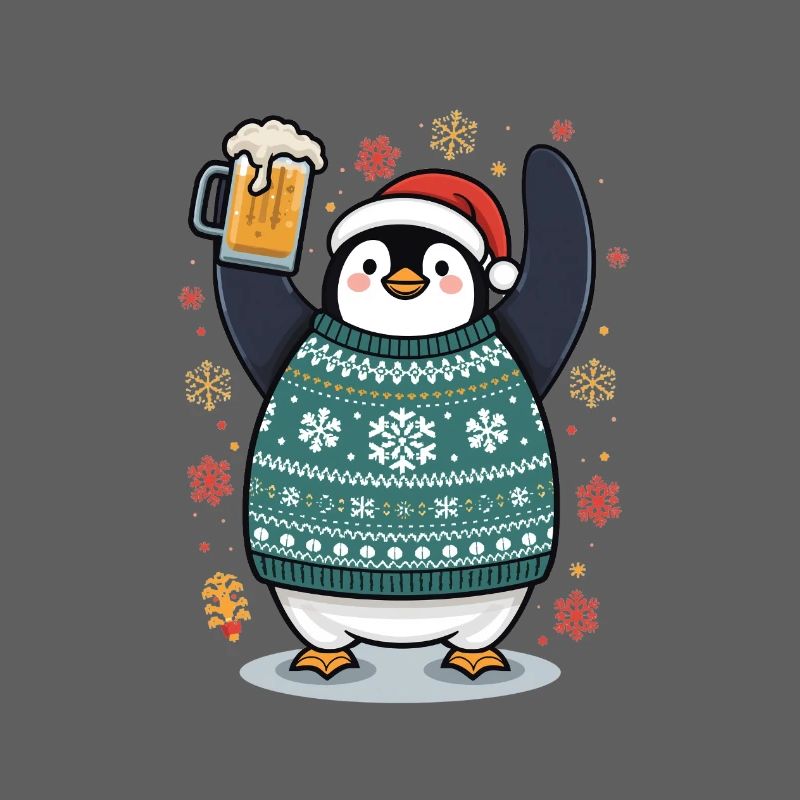 Pingouin festif en pullover