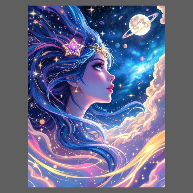 Fille dans la galaxie