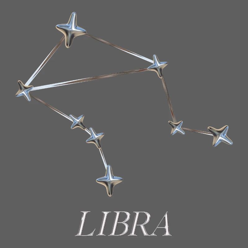 Libra Sternbild – Silber Minimal-Konstellation