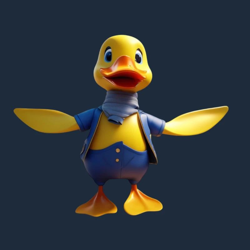 Canard élégant en écharpe