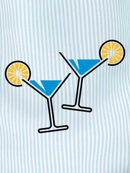 2 Cocktailgläser (Hellblau)