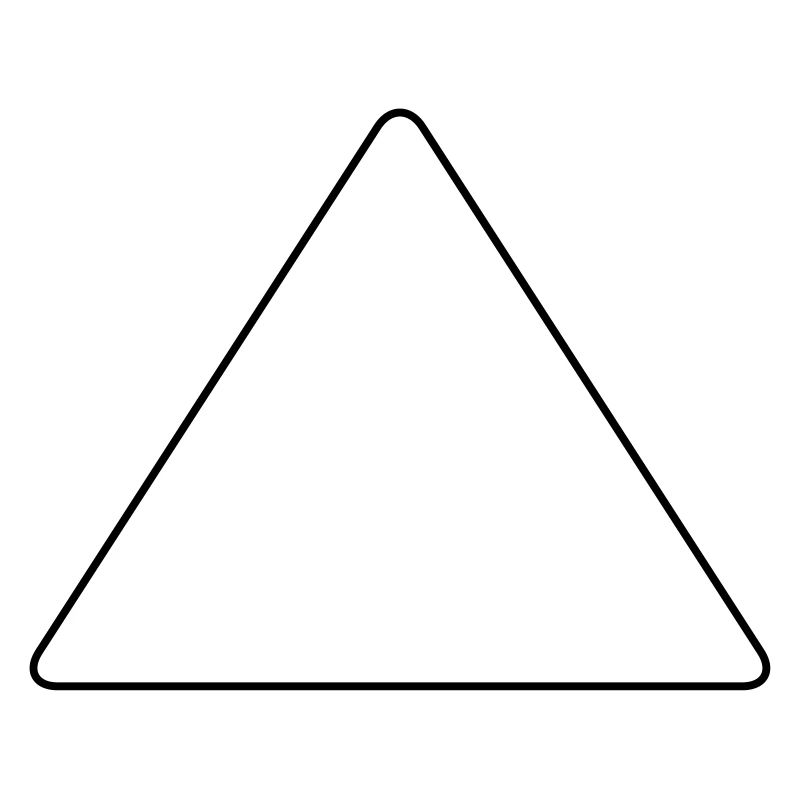 Triangle avec coins arrondis