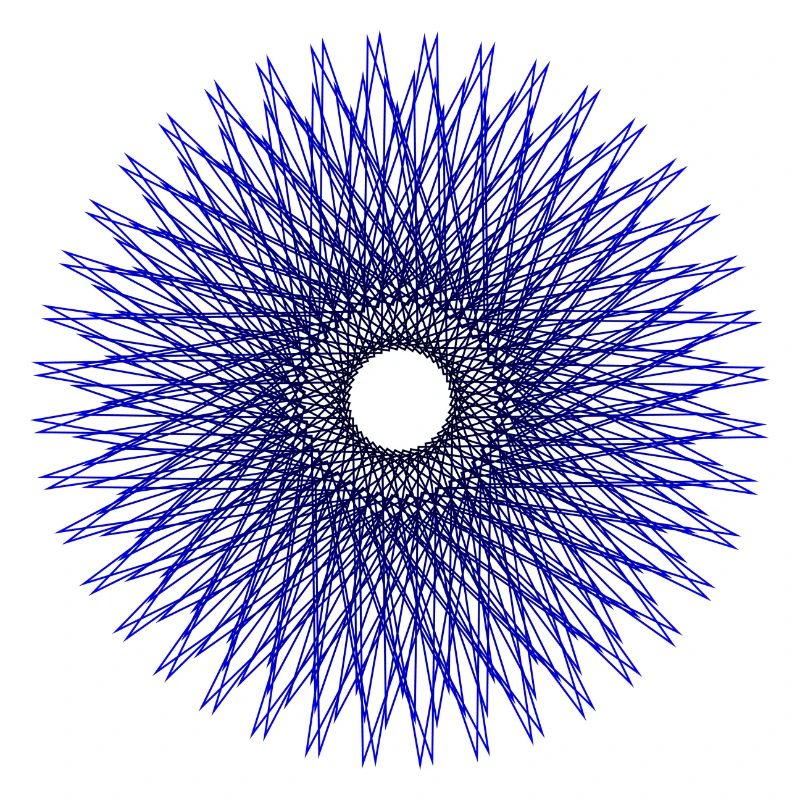 Blue radial star pattern