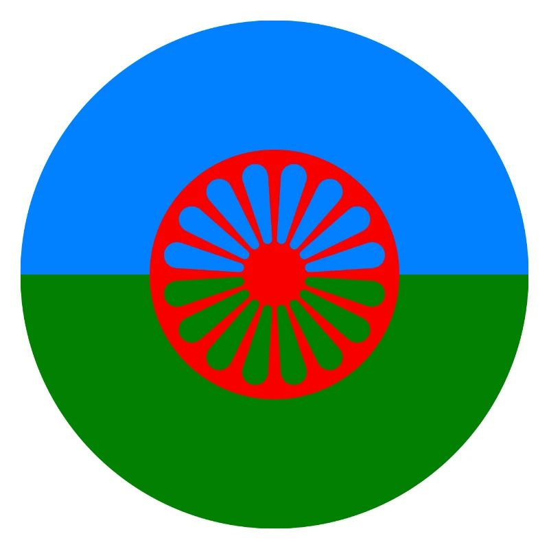 autocollant rond drapeau du peuple roumain idée cadeau