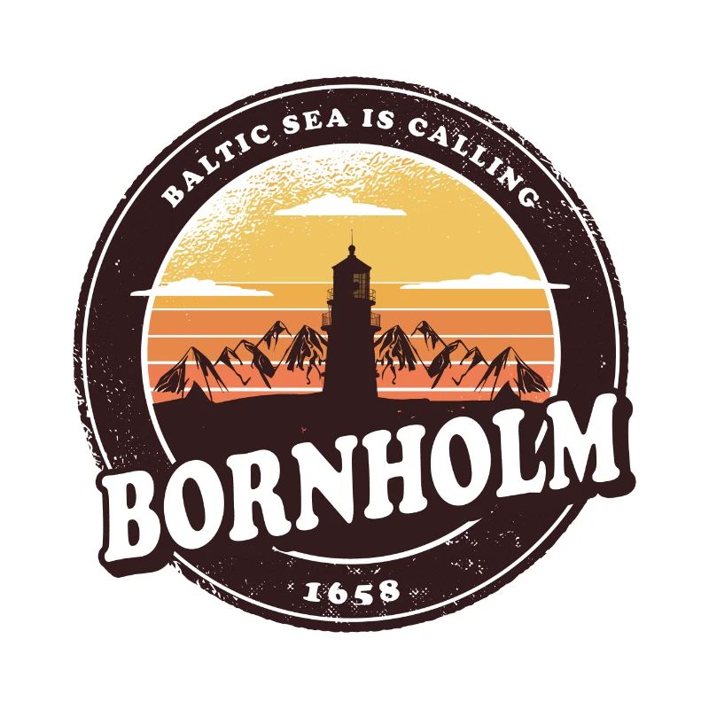 Conception vintage du phare de Bornholm