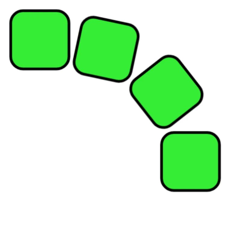 Grüne Quadrate Sequenz