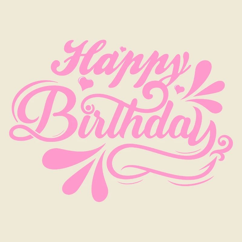 Birthday Bliss in Pink Script