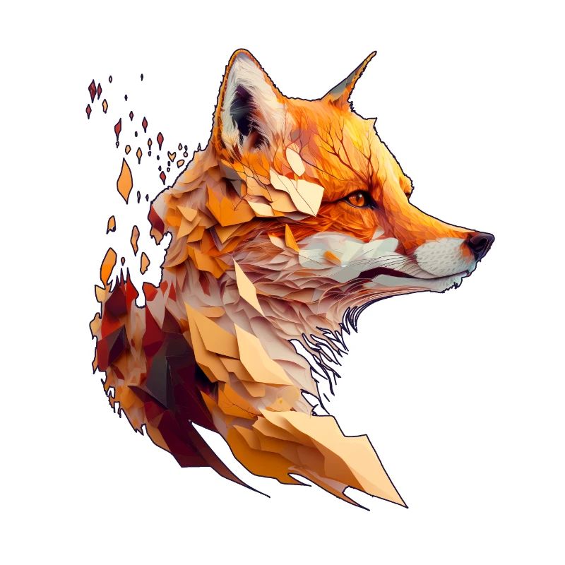 Polygon Fox Design, Pretty Fox