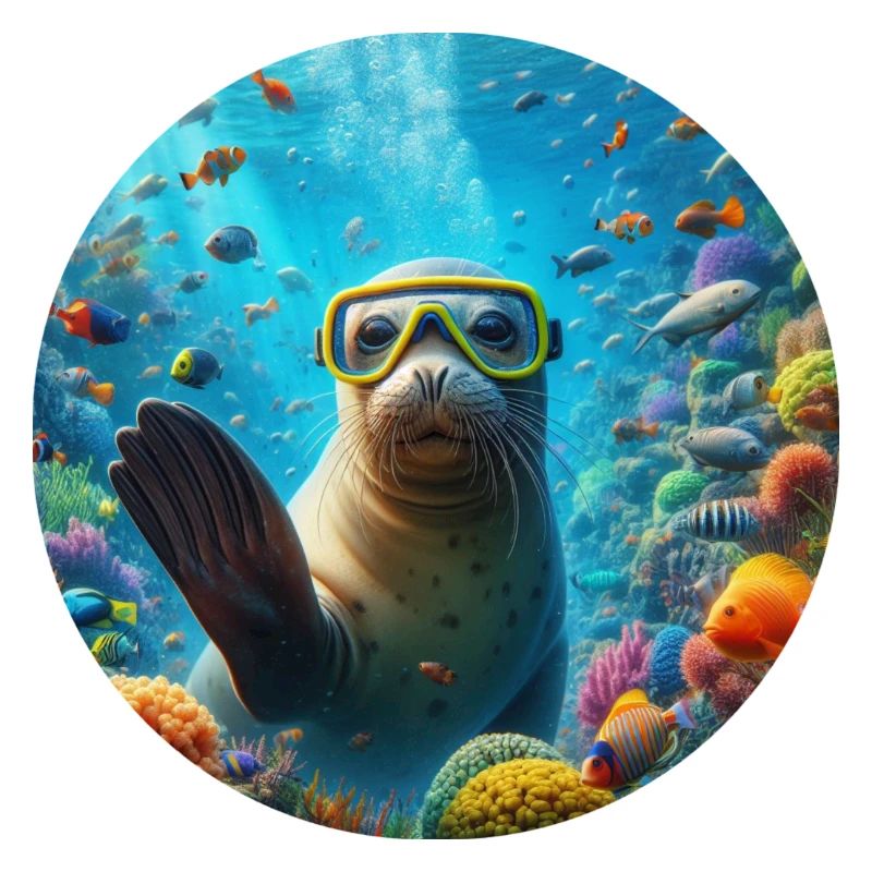 Robe waving underwater with diving goggles