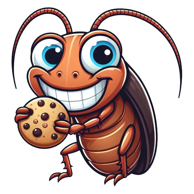 Funny Cookie Cockroach Sweet Dessert Comic