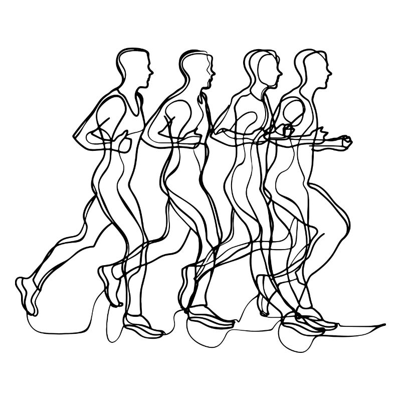 Dessin du coureur