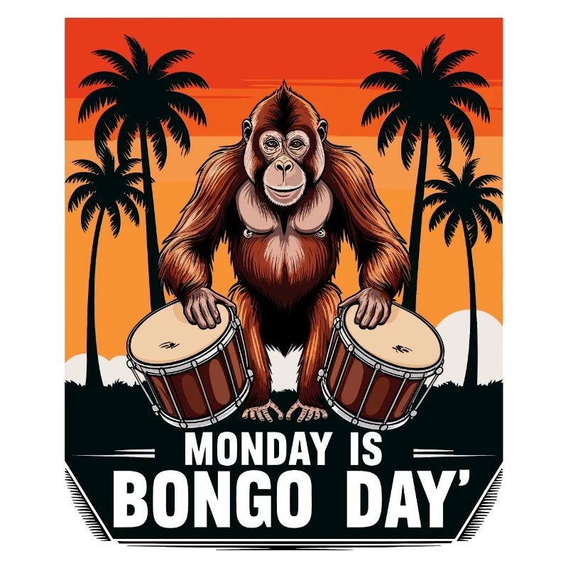 Monkey Bongo Drummer