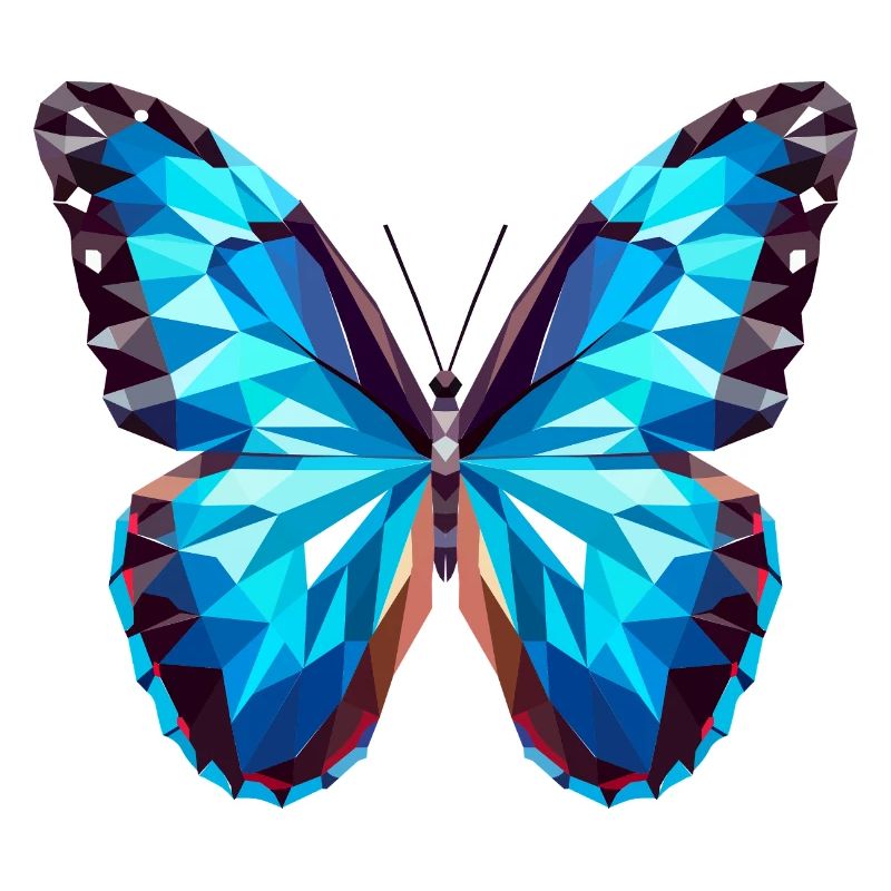 Papillon bleu - Inspiré du papillon Morpho