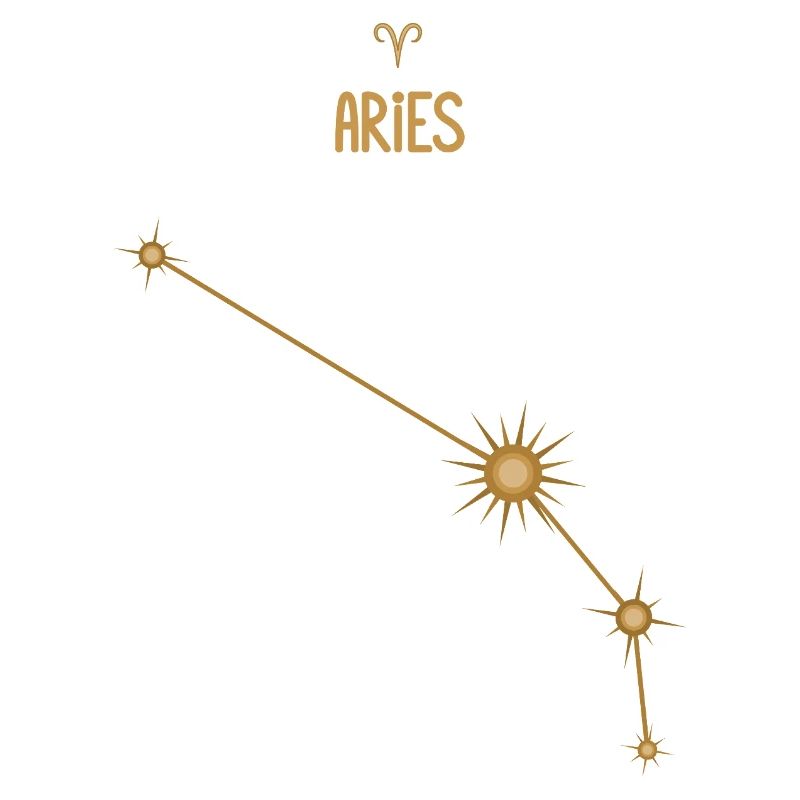 Widder Sternzeichen Sternkonstellation Goldene Töne
