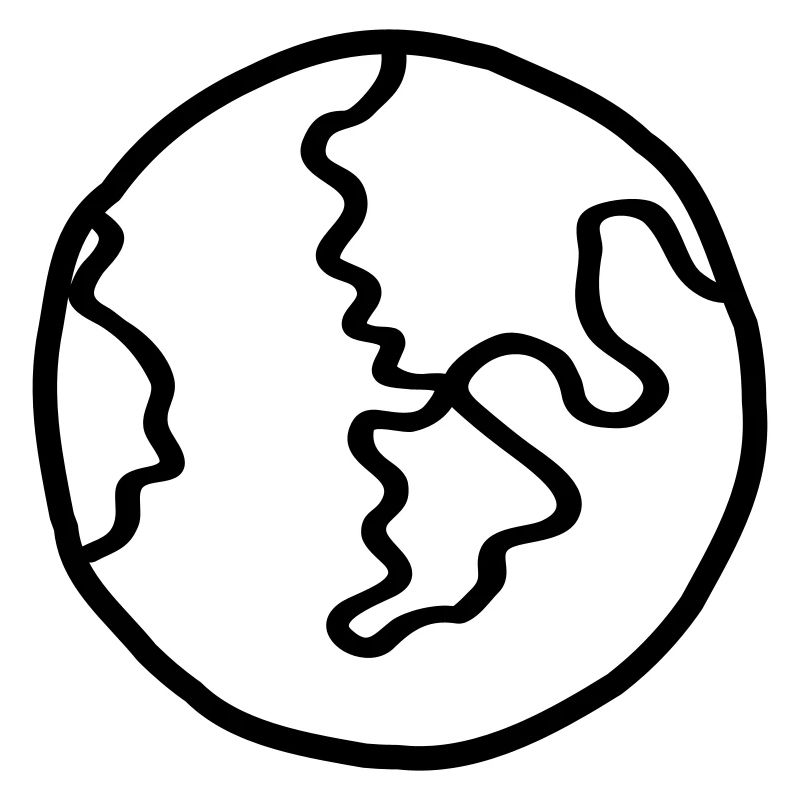 Planet Erde Weltraum Doodle