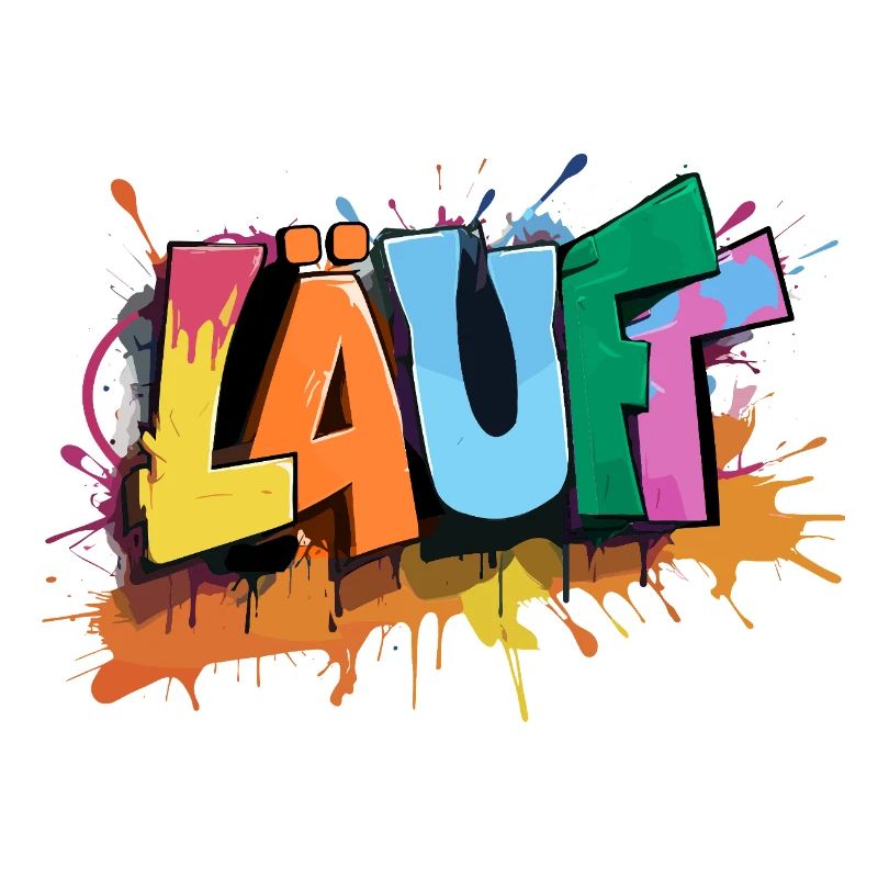 Läuft Statement Läufer Graffiti Lustige Sprüche