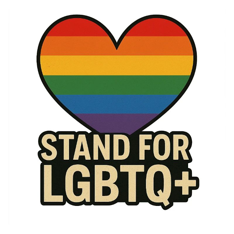 Pride Heart LGBT Support Design