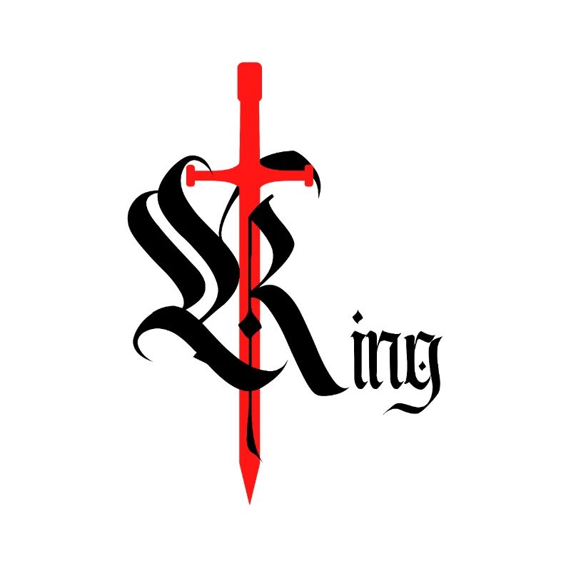 Gothic King Design with Sword black t