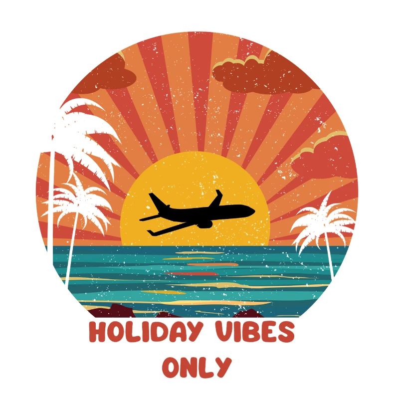 Sunset Airplane Vacation Design