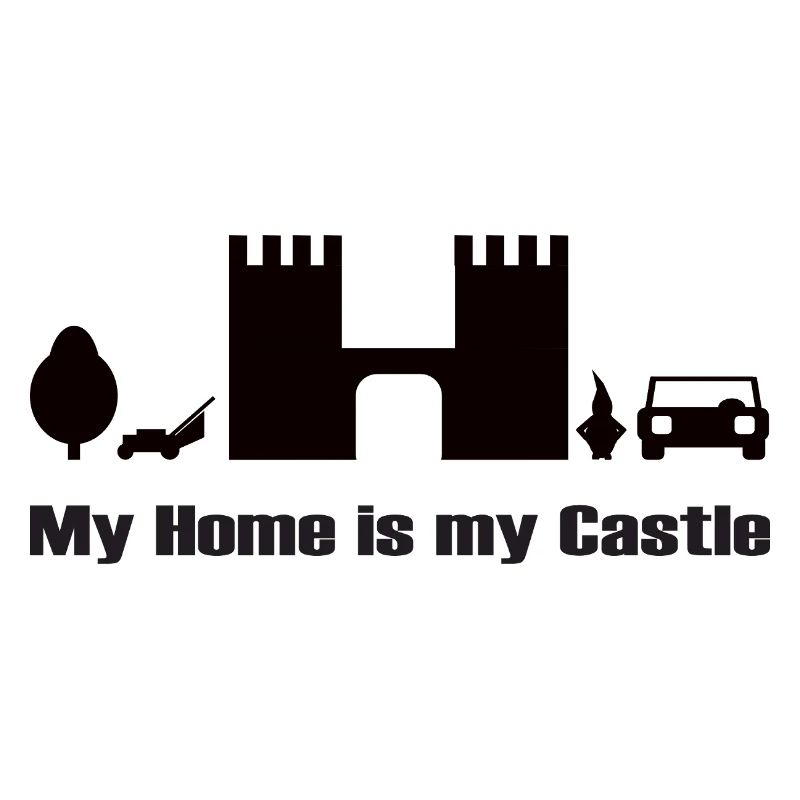 ma maison est mon château. Conception, noir