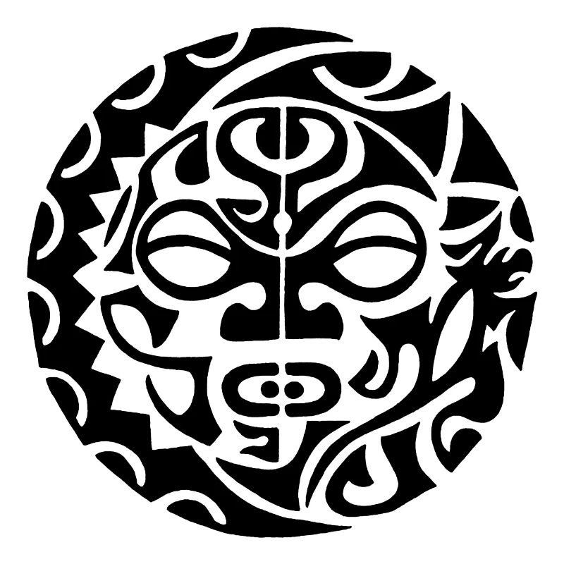 Polynesischer Schädel (Schwarz)