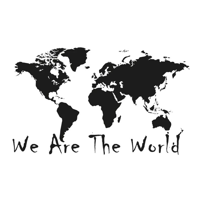 World Unity Map Silhouette
